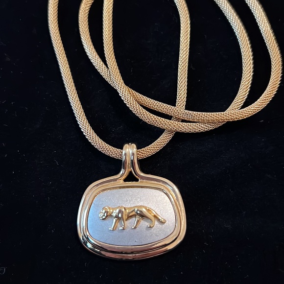 🎉HP🎉Vintage John Medeiros panther mesh necklace - Picture 5 of 5